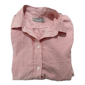 Everlane Women's Cotton Pinstriped Button Front Blouse size 0